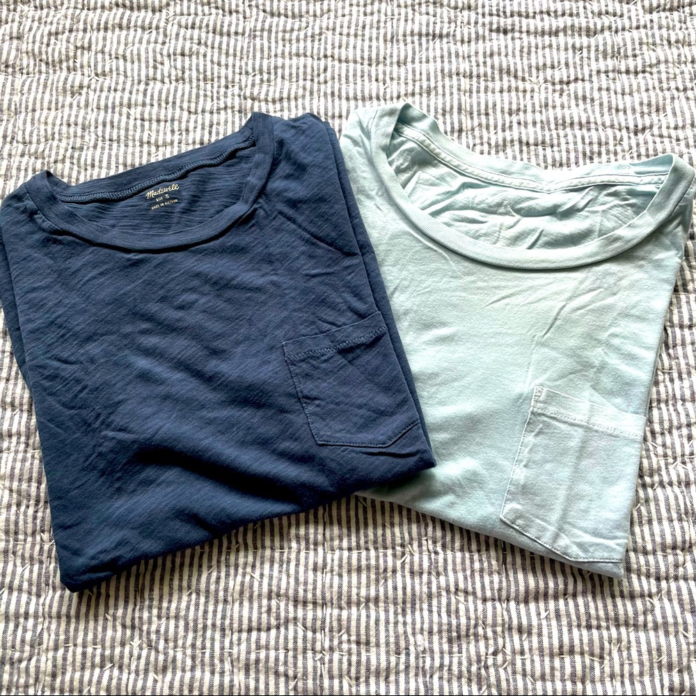 2 short sleeve pocket tees from Madewell & J. Crew